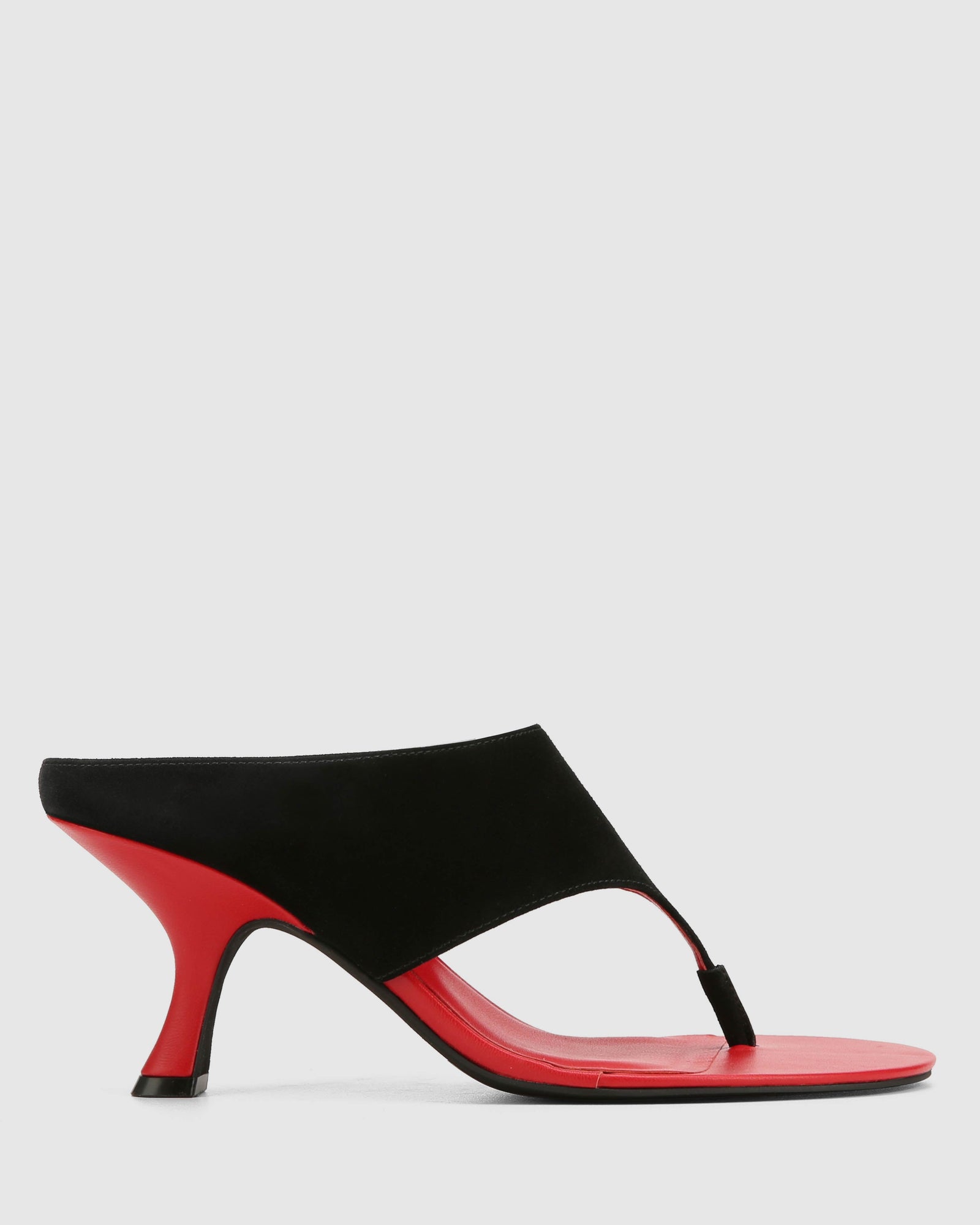Womens | Mercer Suede Heel | Black/Red