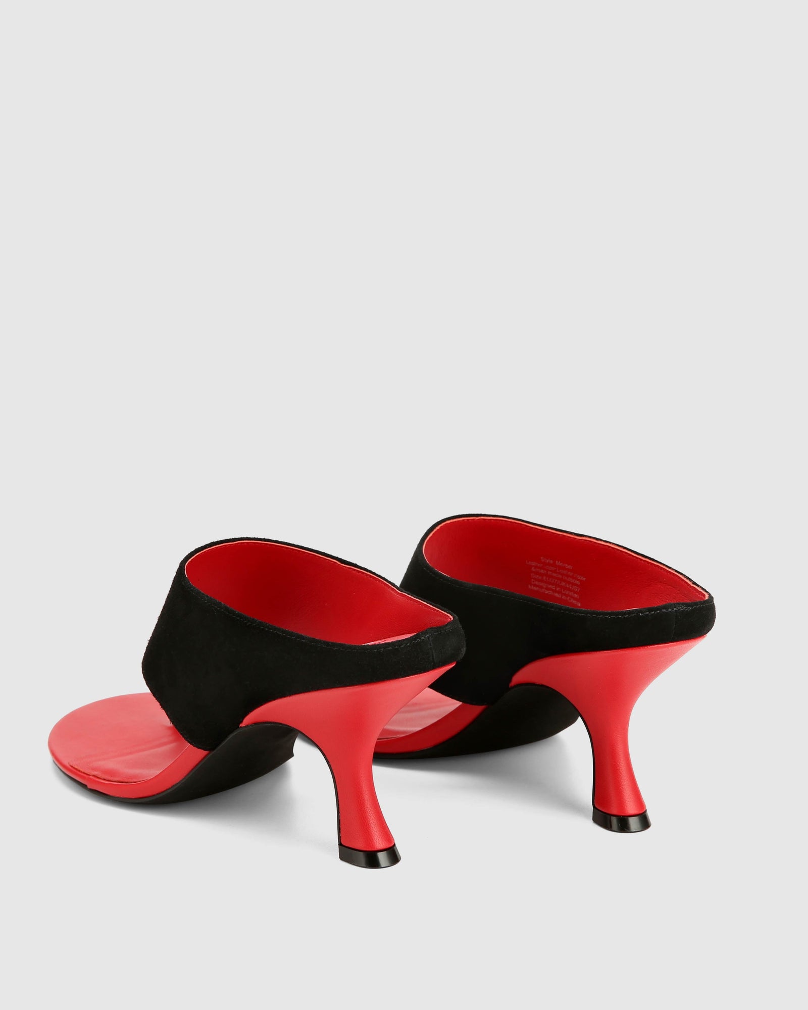 Womens | Mercer Suede Heel | Black/Red