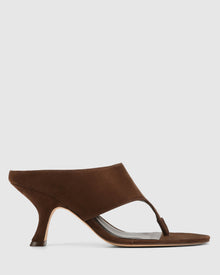 Womens | Mercer Suede Heel | Brown