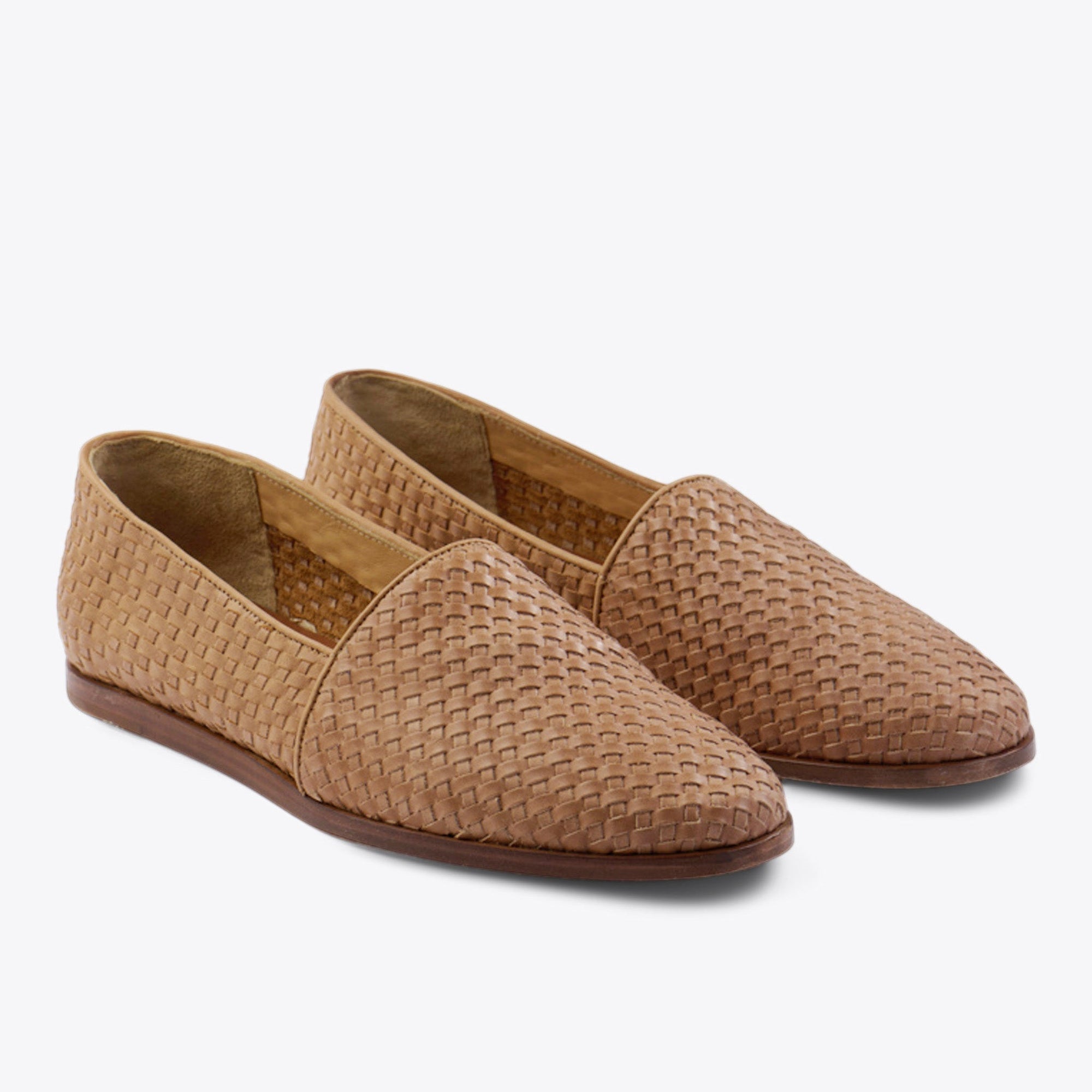 Alejandro Woven Slip On Woven Almond Men's Leather Slip On Nisolo