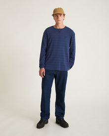 Limoges | Striped Waffle Relaxed LS Tee