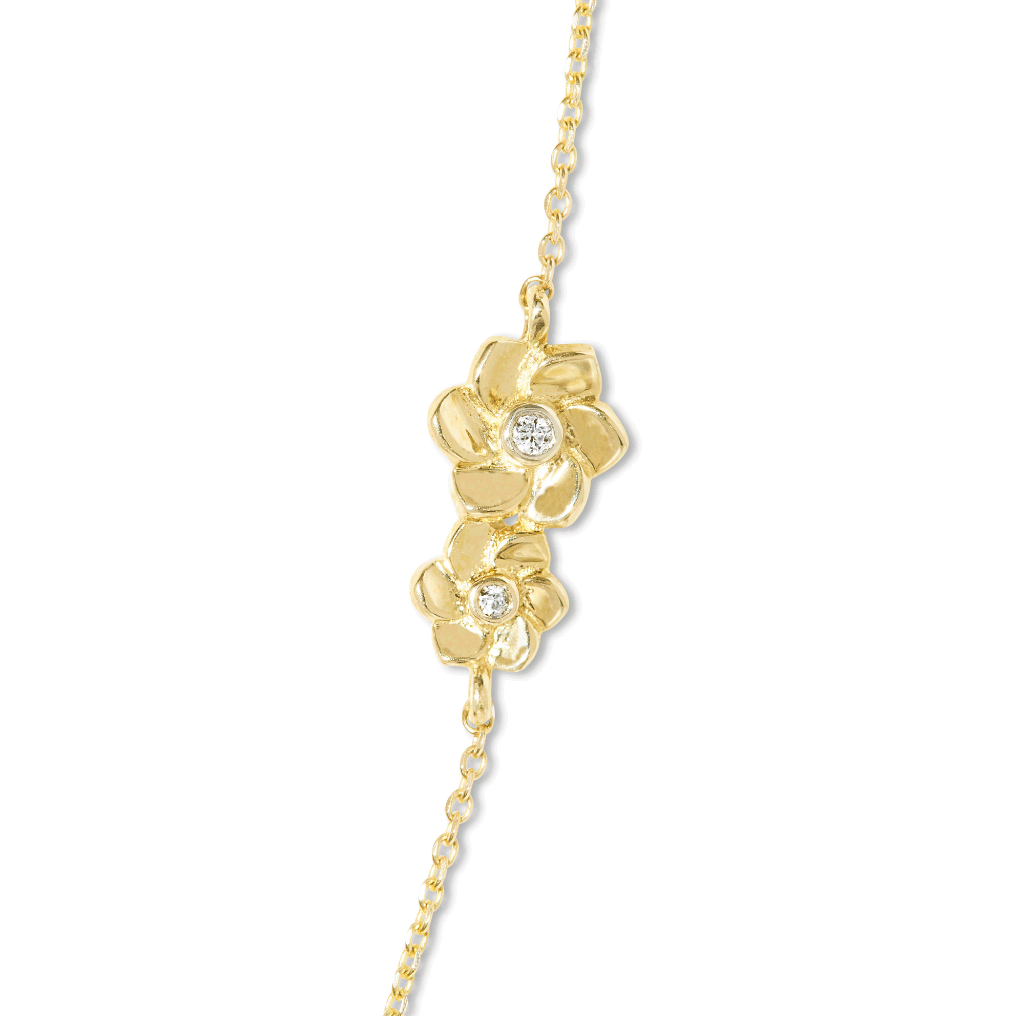 Mini Blooms Corsage Diamond Necklace | 10K Yellow Gold