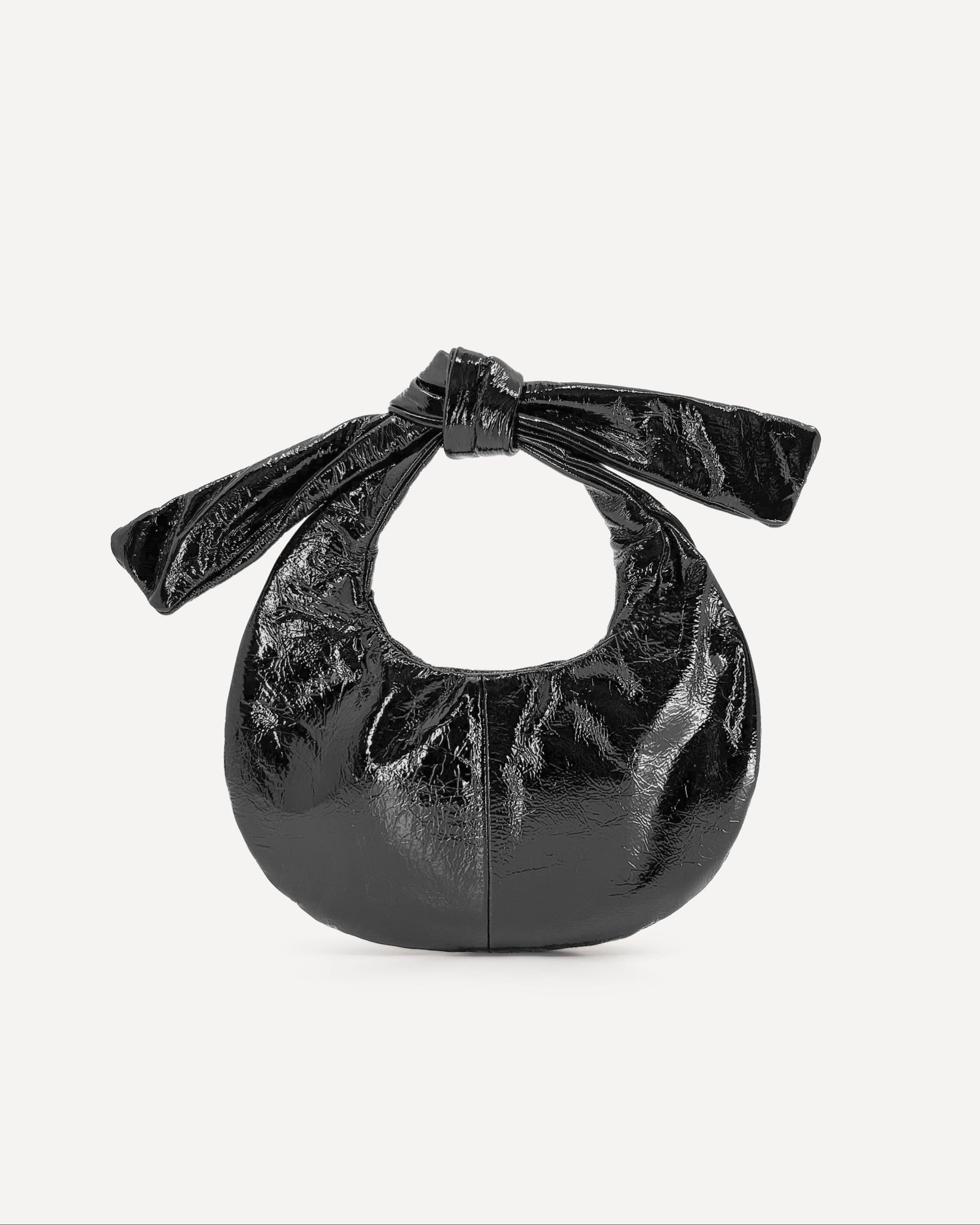 Yumi Mini Clutch | Black Crinkle