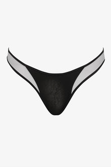 High-cut thong bikini bottom - Minuit