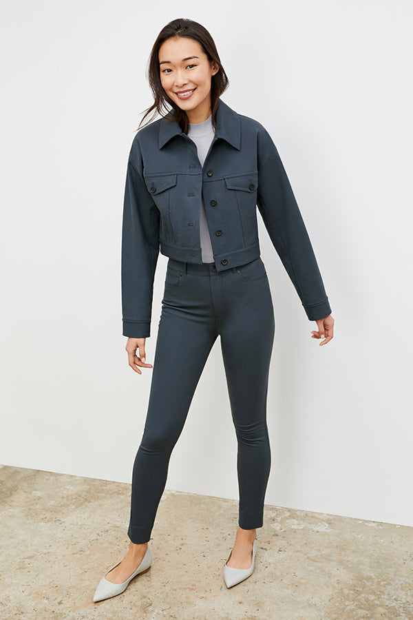 Front image of a woman wearing the Sammataro Jean - Better Than Denim in Dusty Indigo | Exclude