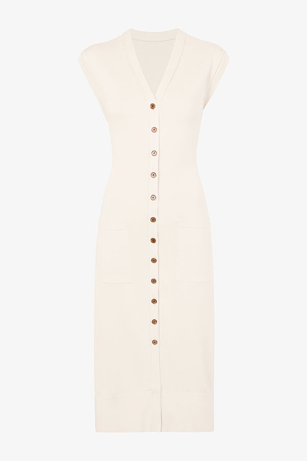 packshot image of the toula dress in ivory | Exclude