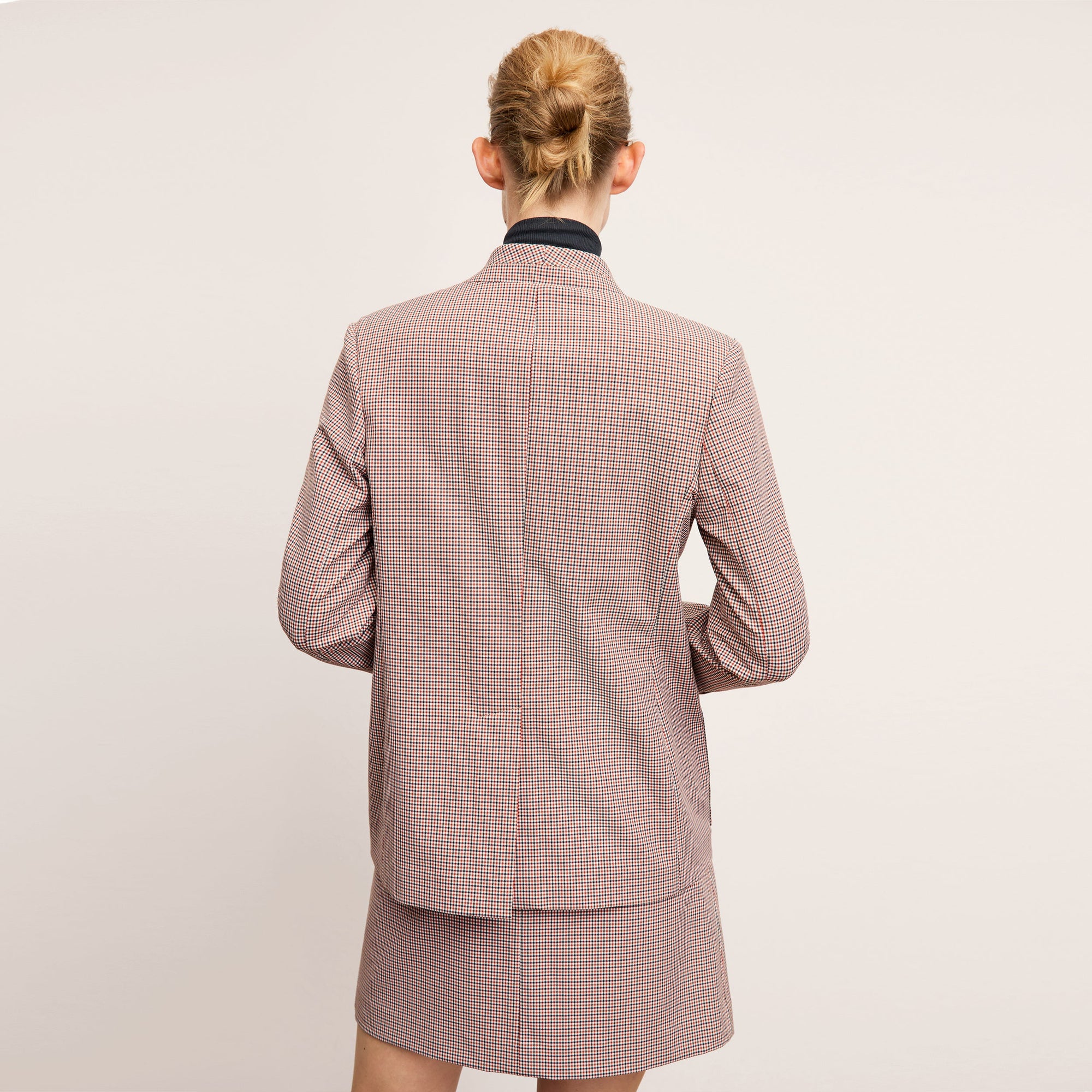 Back image of the Janette Jacket in Mini Check | Exclude