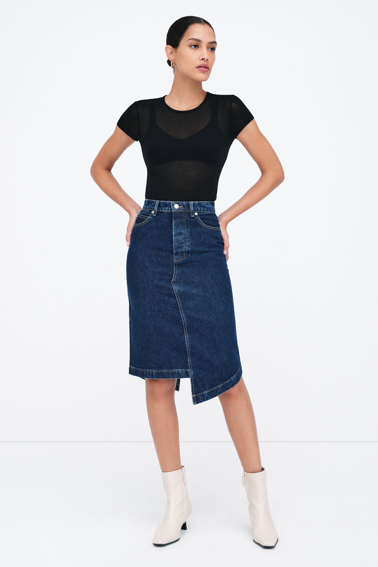 LES Denim Skirt | Dark Blue