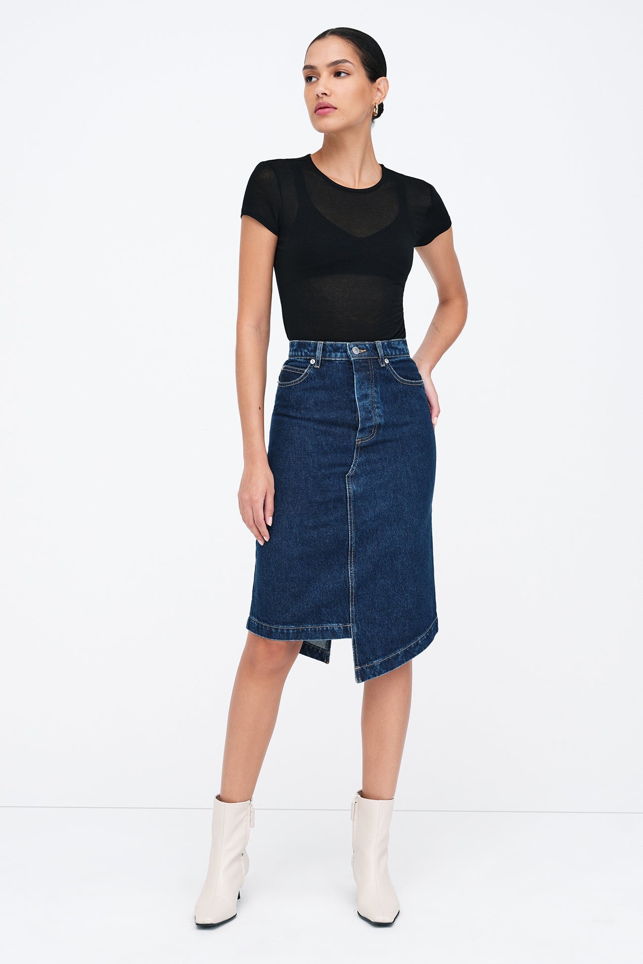 LES Denim Skirt | Dark Blue