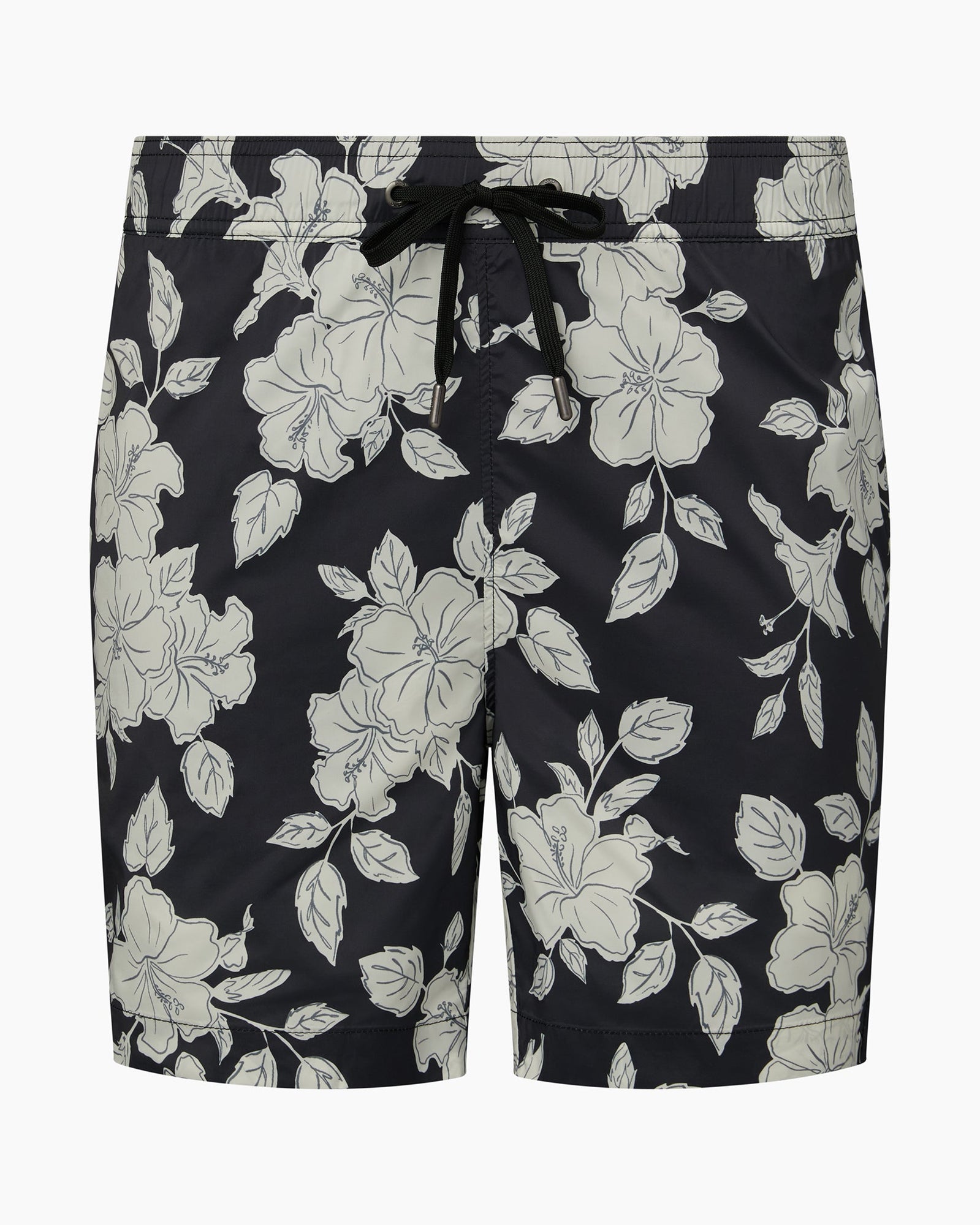 Mens | Charles 7" Swim Trunk | Black/Off White