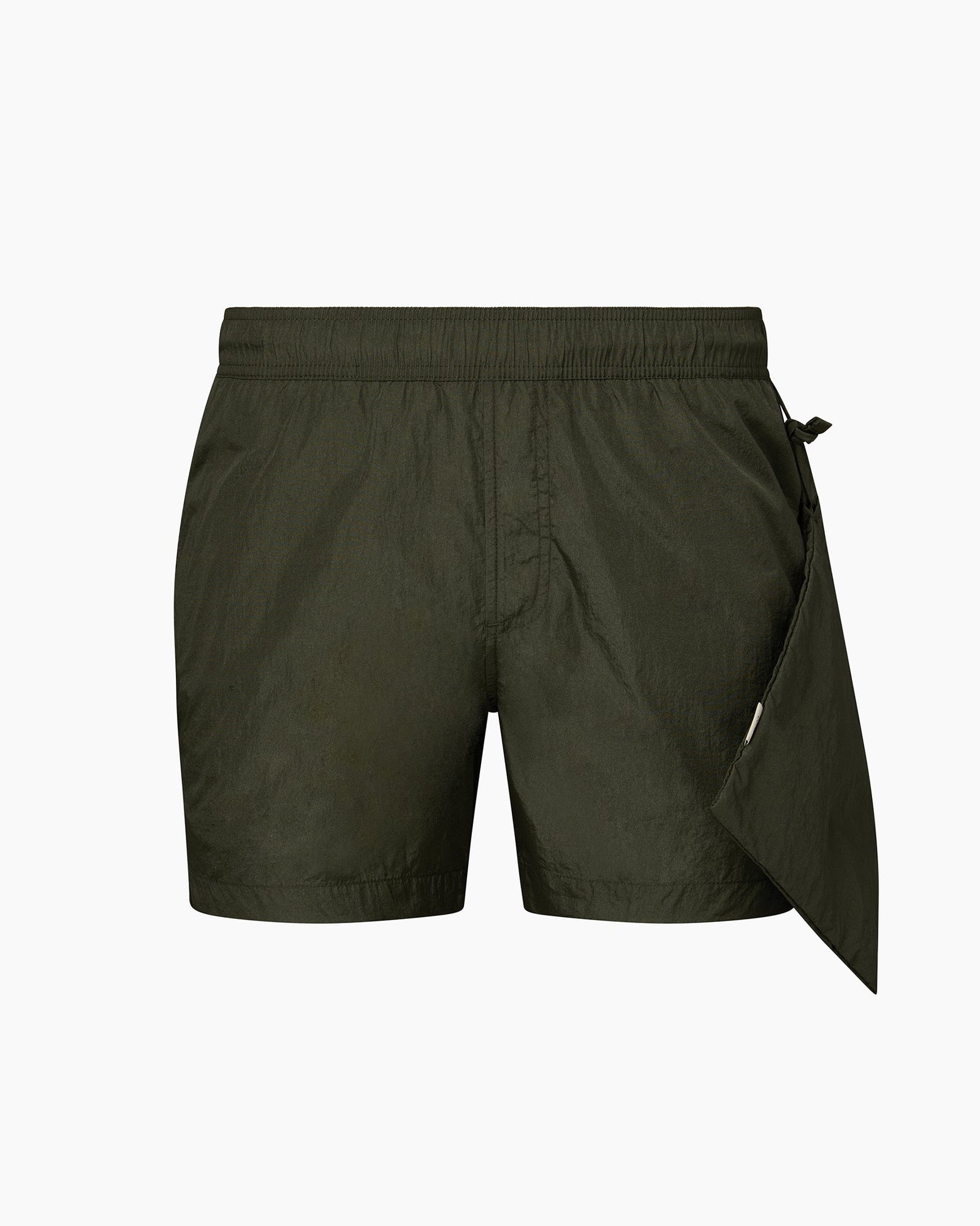 Mens | Nylon Crinkle 5" Swim Trunk | Dark Olive