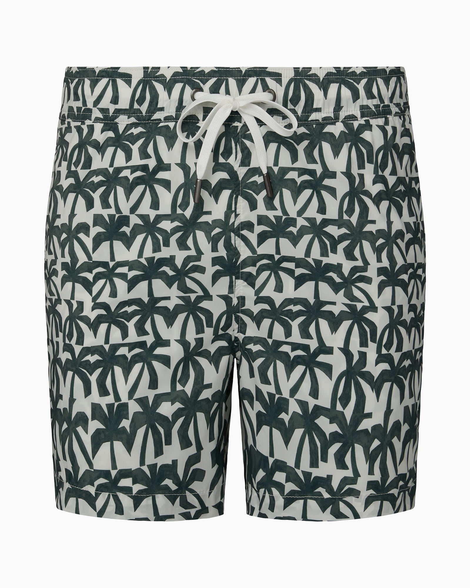 Mens | Charles 4" Swim Trunk | Off White/Dark Olive