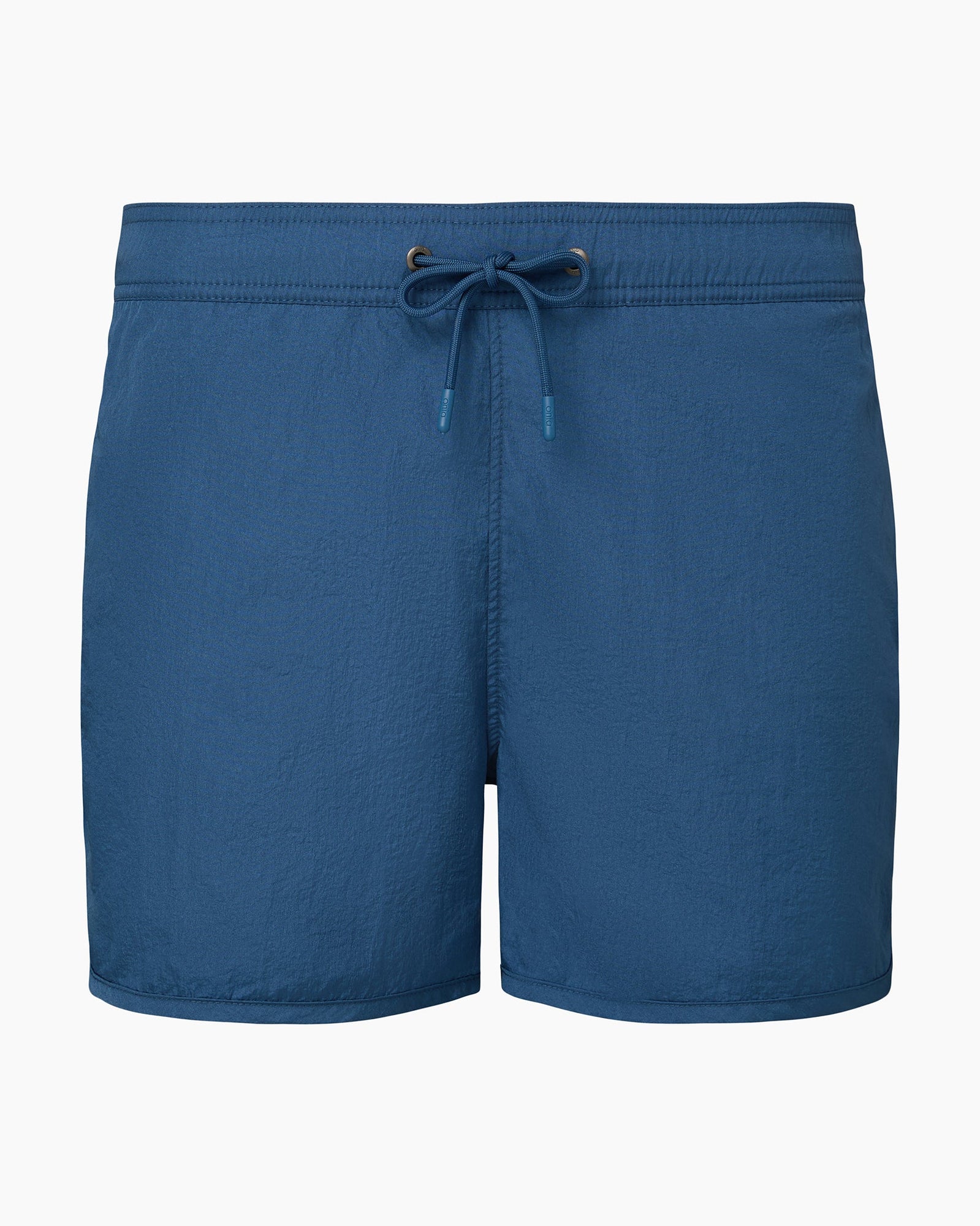 Mens | Nylon Crinkle 4in Scallop Swim Trunk | Pool Blue