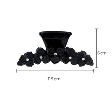 Flower Accented Enamel Claw Clip - Adina's Jewels