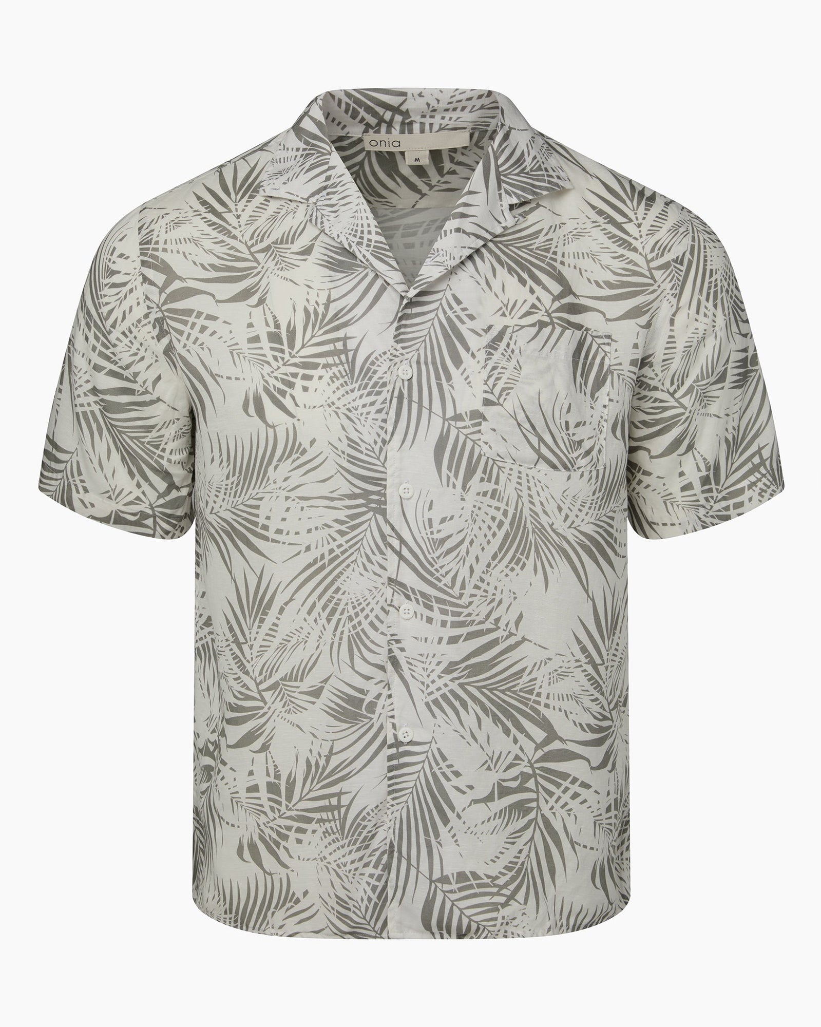 Mens | Air Linen Convertible Vacation Shirt | White/Light Olive