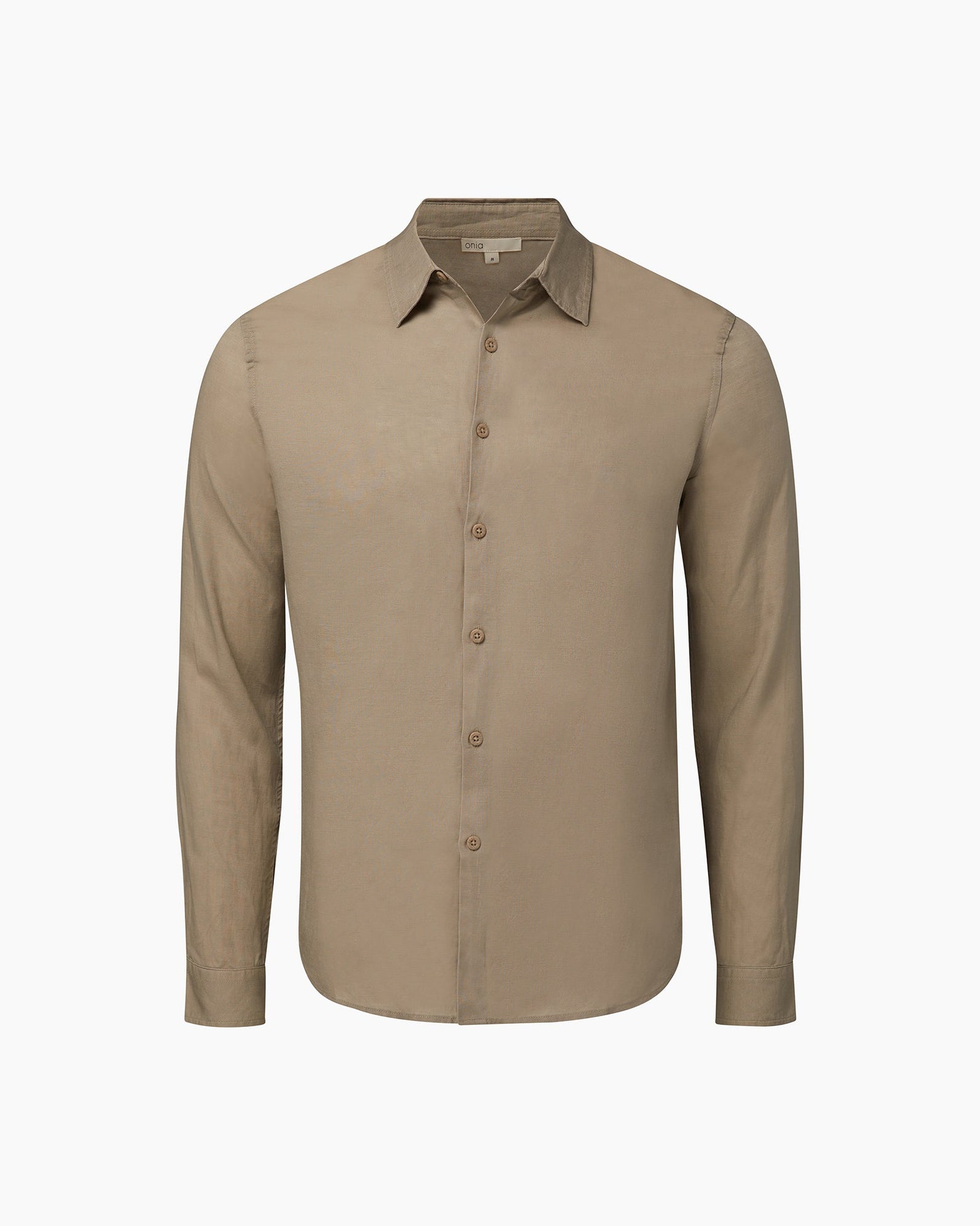 Mens | Air Linen Long Sleeve Shirt | Cashew