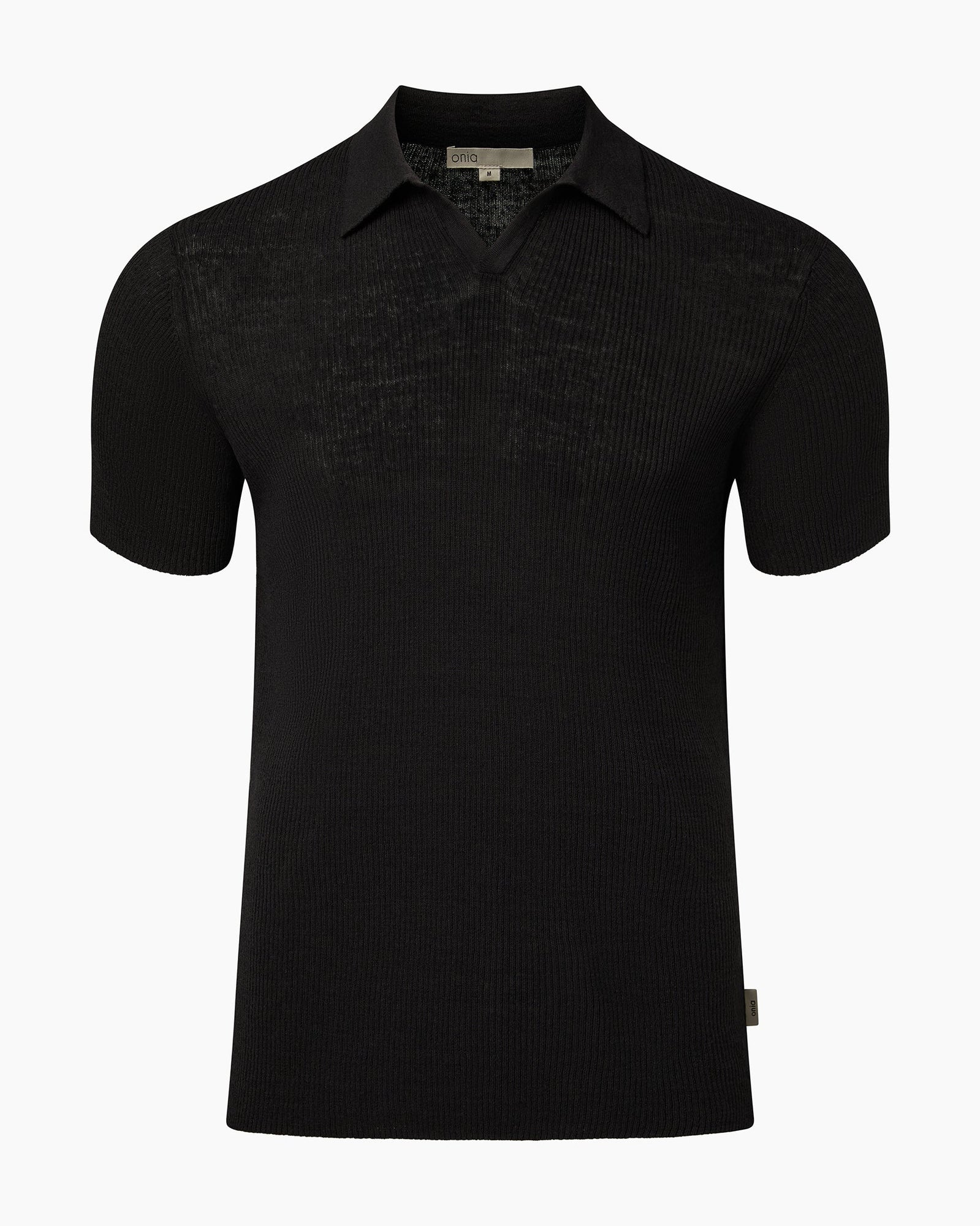 Mens | Johnny Collar Ribbed Polo | Gunmetal
