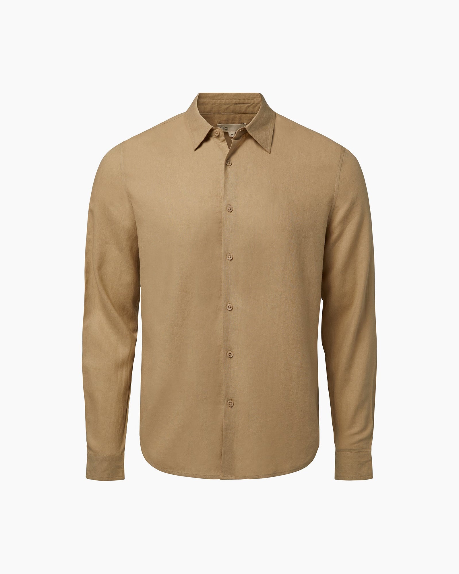 Mens | Standard Long Sleeve Linen Shirt | Sand