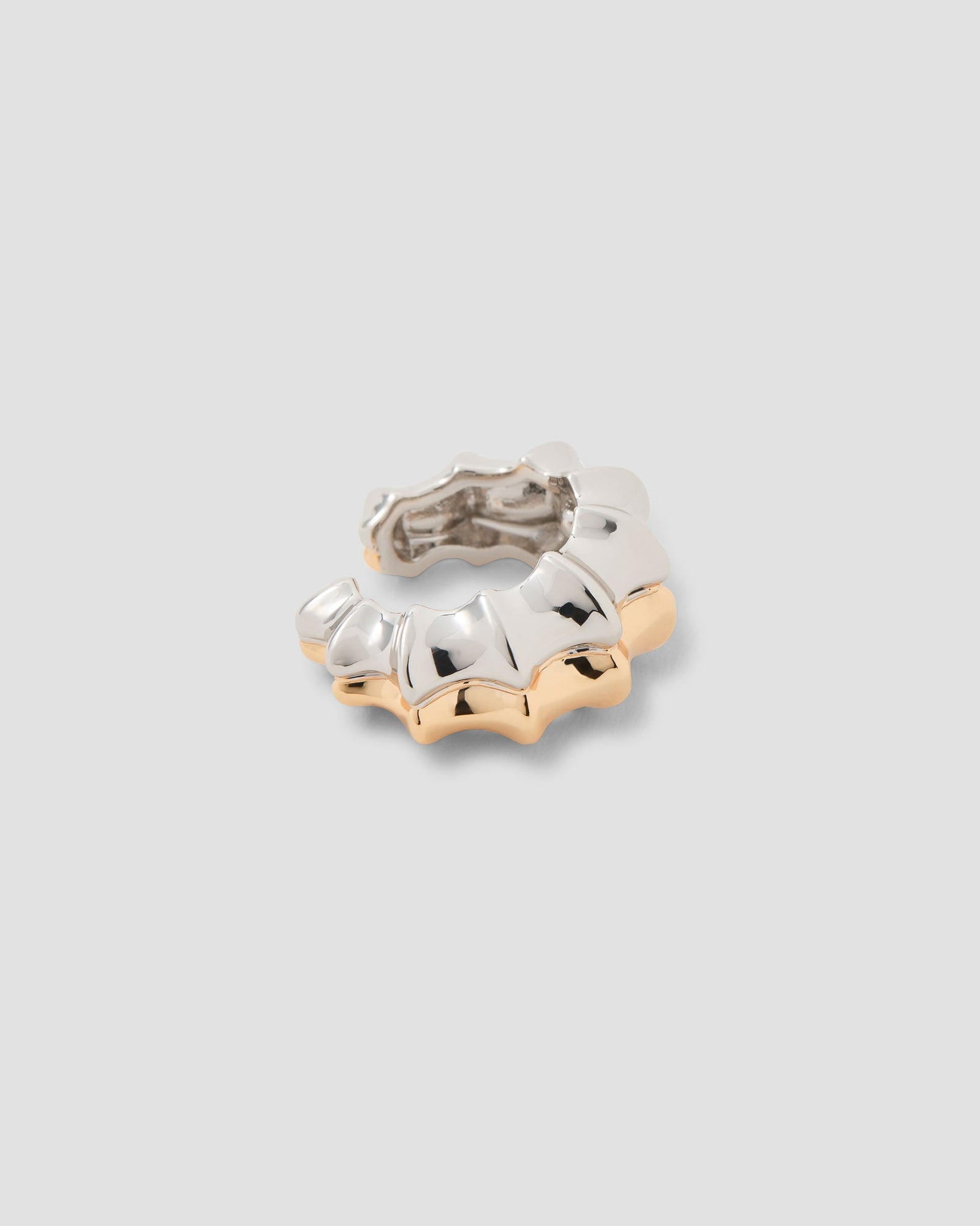 Double Murphy Ear Cuff earring - front view | 14k gold earrings