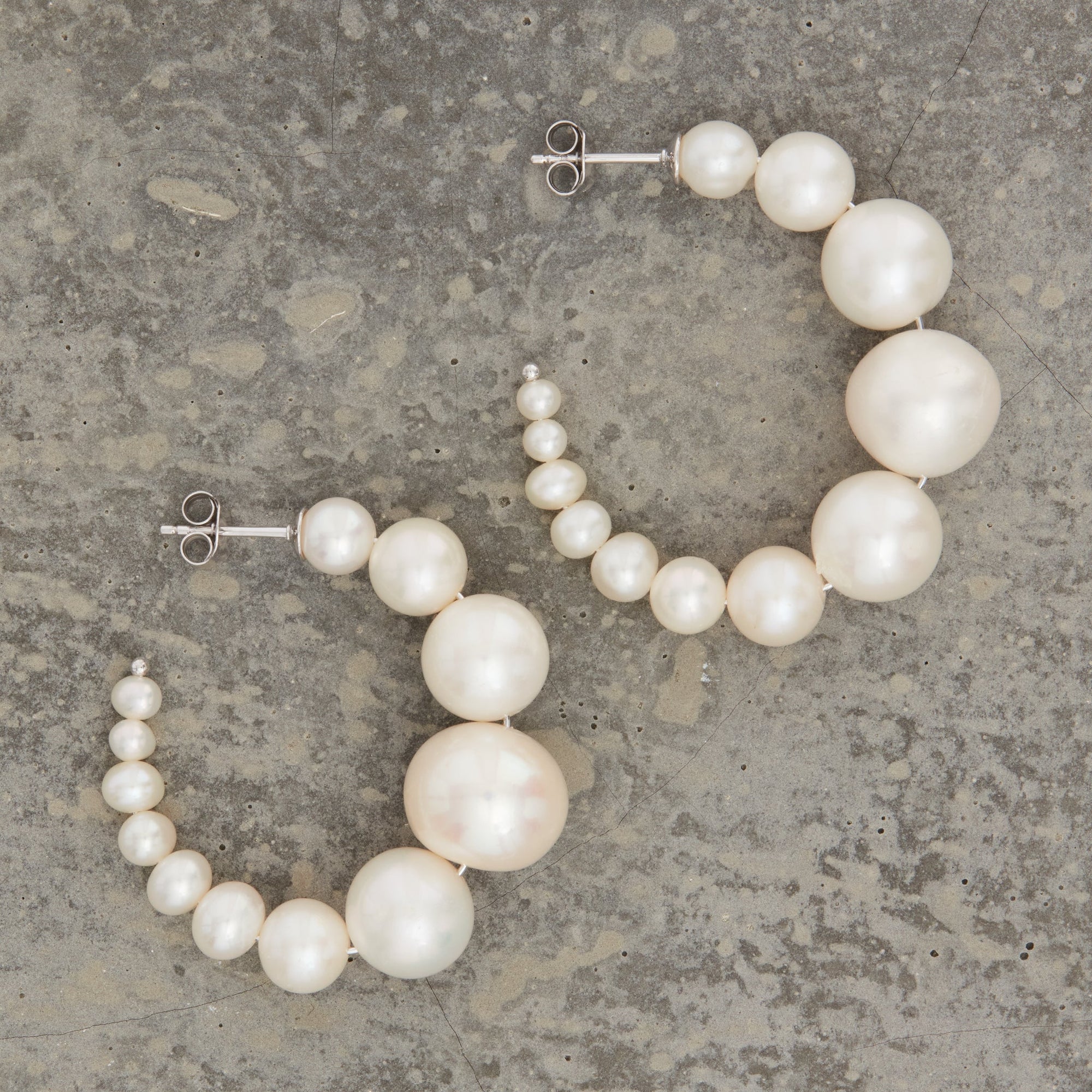 Iris Earrings | Sterling Silver | Freshwater Pearls
