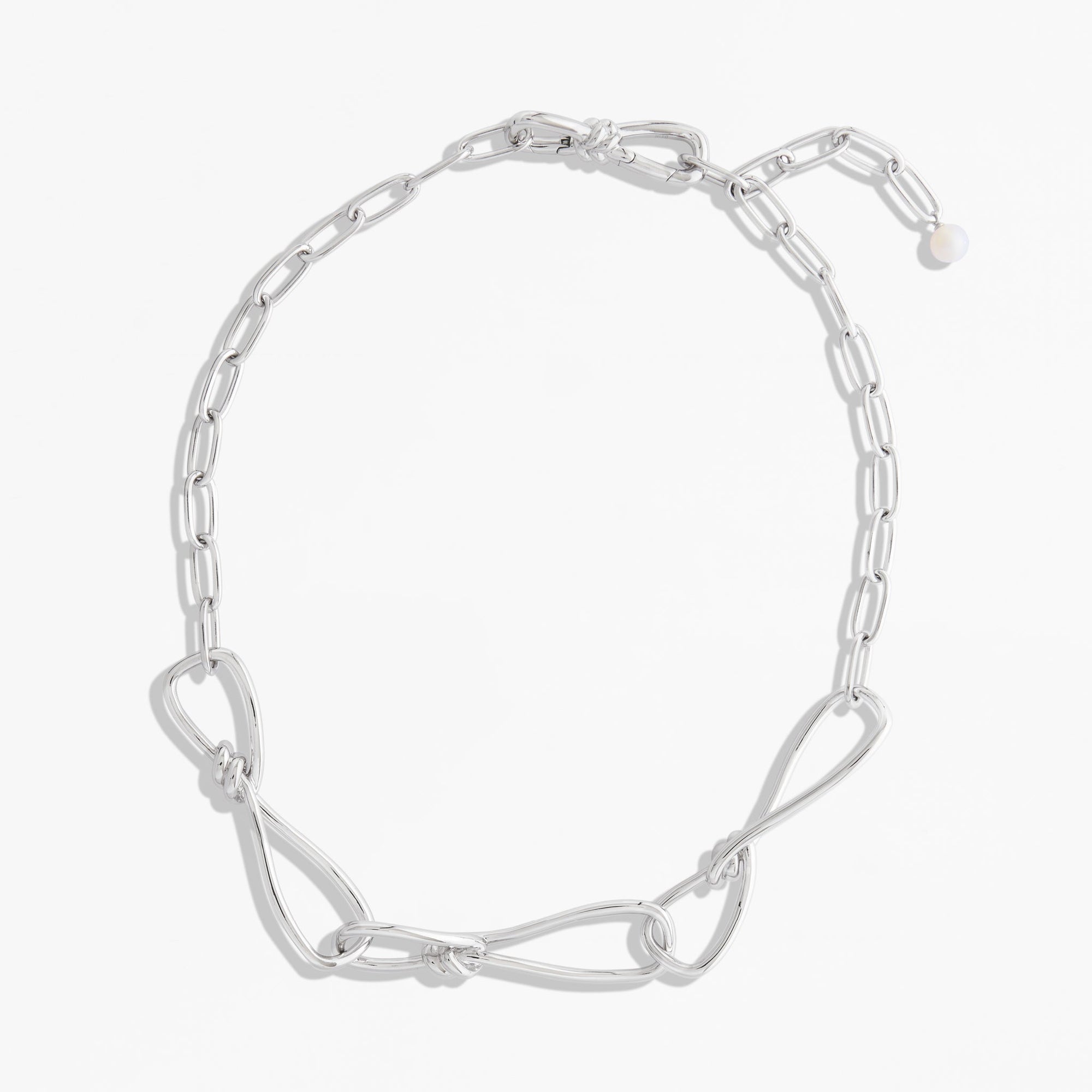 Links Necklace | Silver | Freshwater Pearls