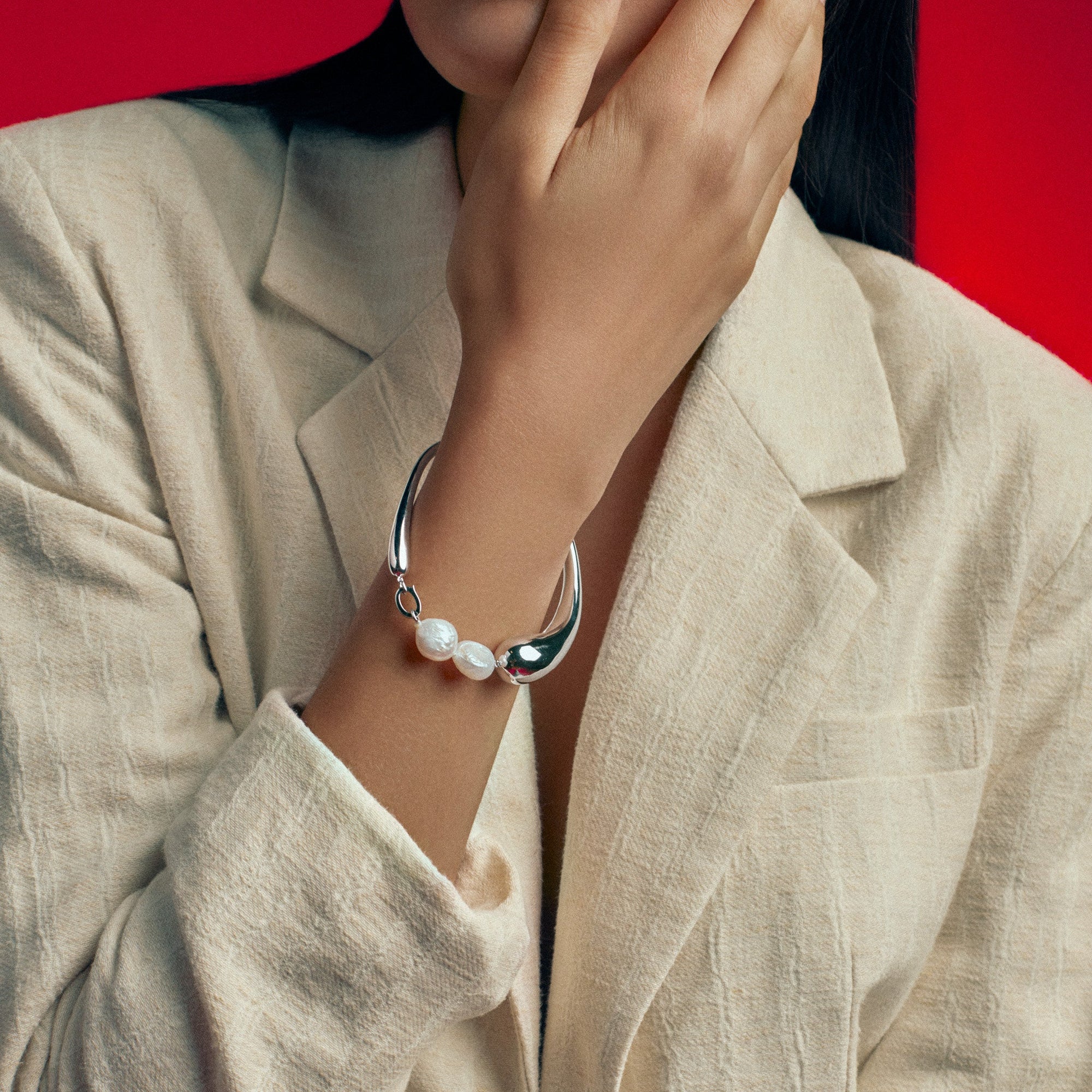 Aura Bracelet | Silver | Freshwater Pearls