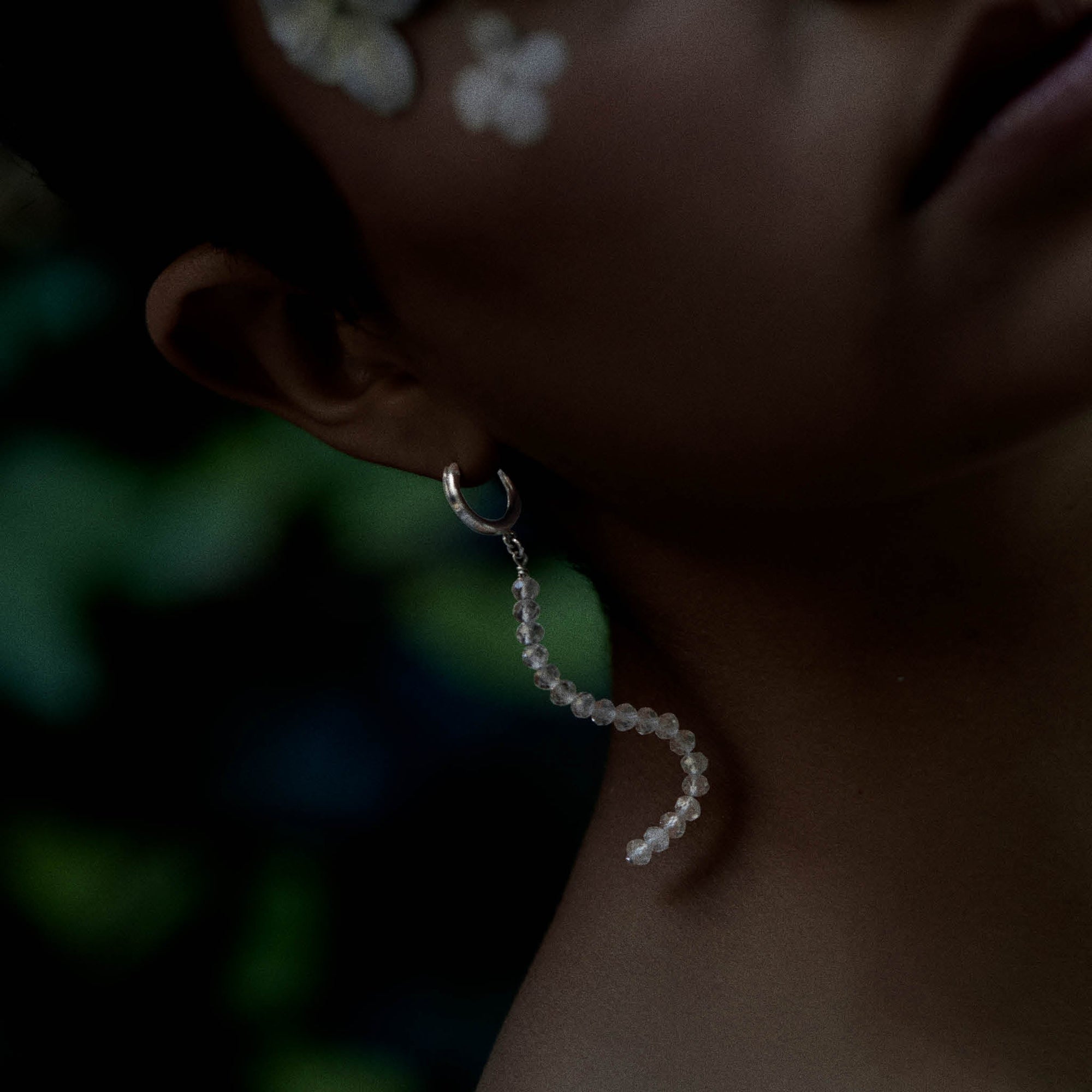 Helix Earring | Silver | Topaz