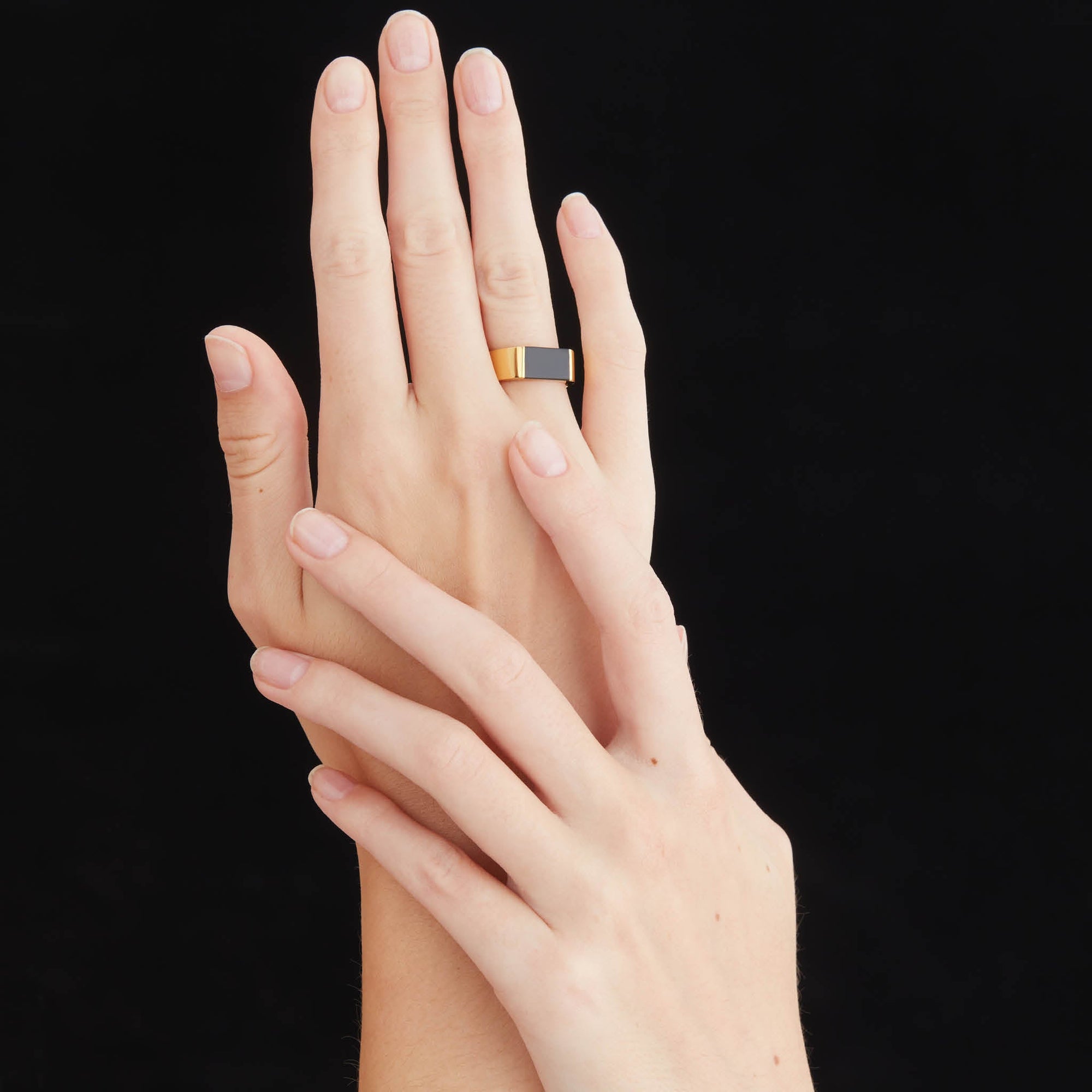 Paradox Ring | 18K Gold Plated | Jet Black