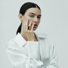 Deckard Ring | 18K Gold Plated | Onyx