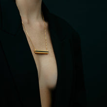 Inverse Pendant | 18K Gold Plated | Onyx