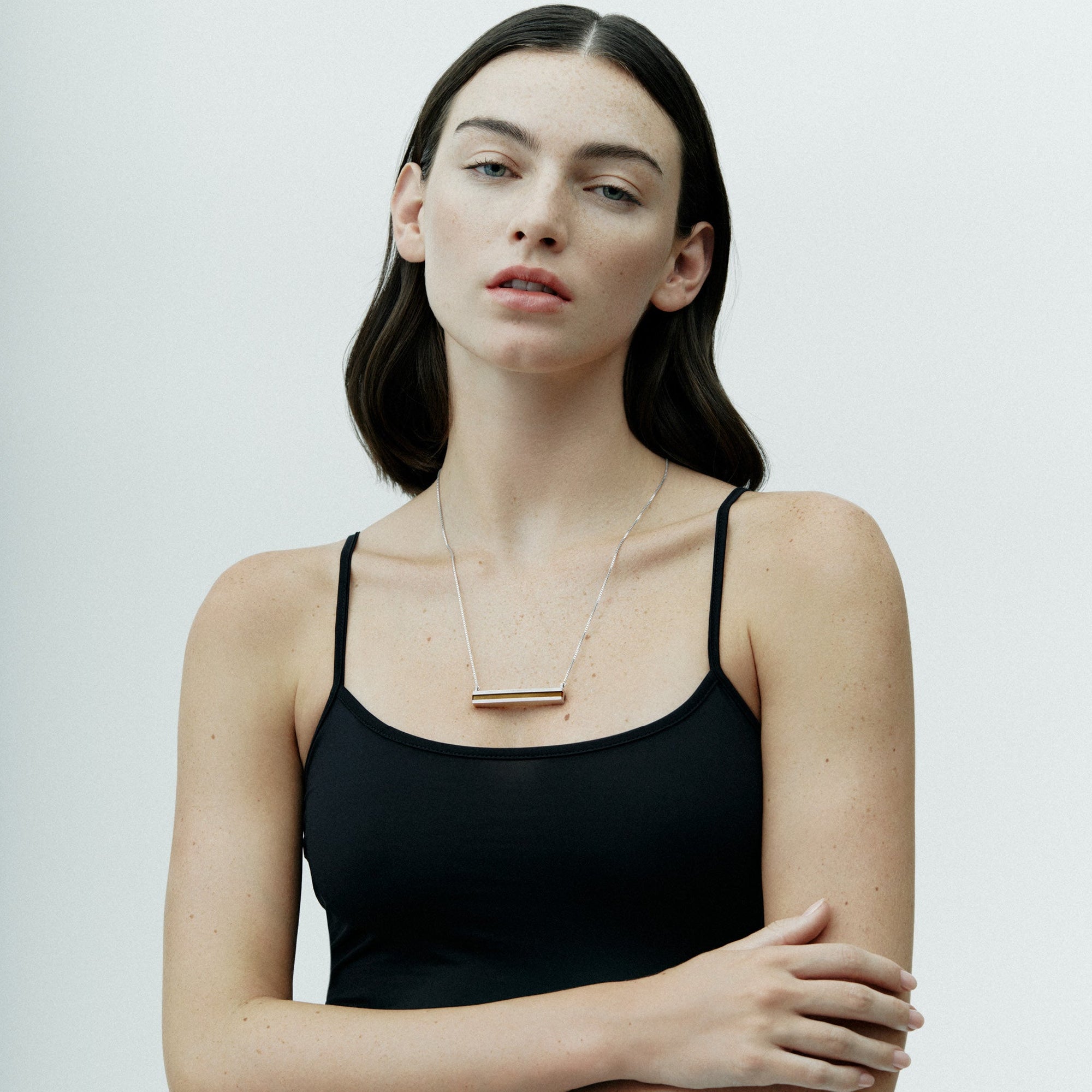 Inverse Pendant | Silver | Smokey Quartz