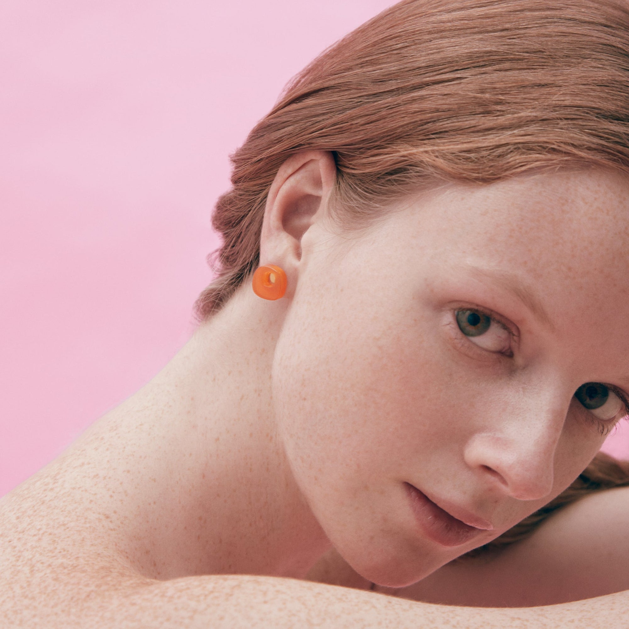 Pomello Earrings | 18K Gold Plated | Peach