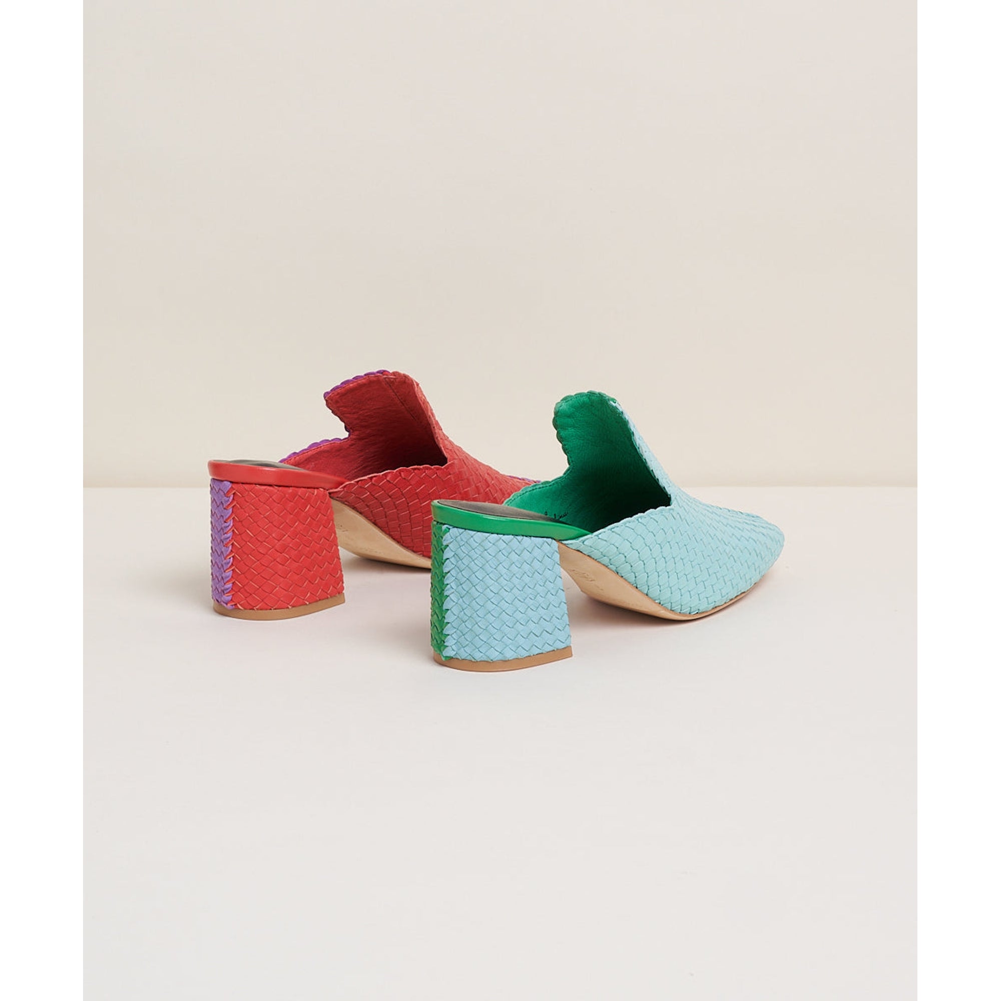 Mae Woven Block Heel Mule | Tropical