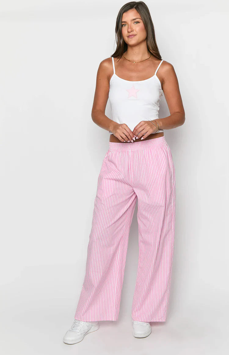 Mahalia Pants | Pink Stripe