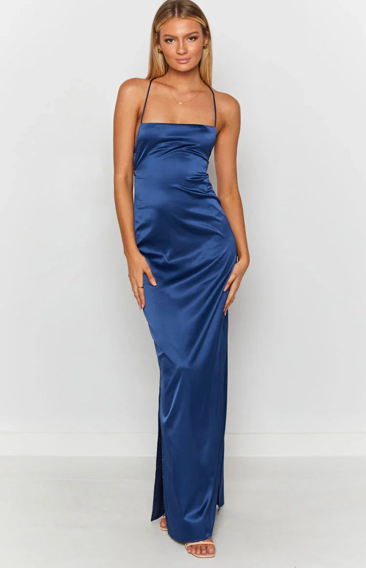Manhattan Slip Formal Dress | Navy