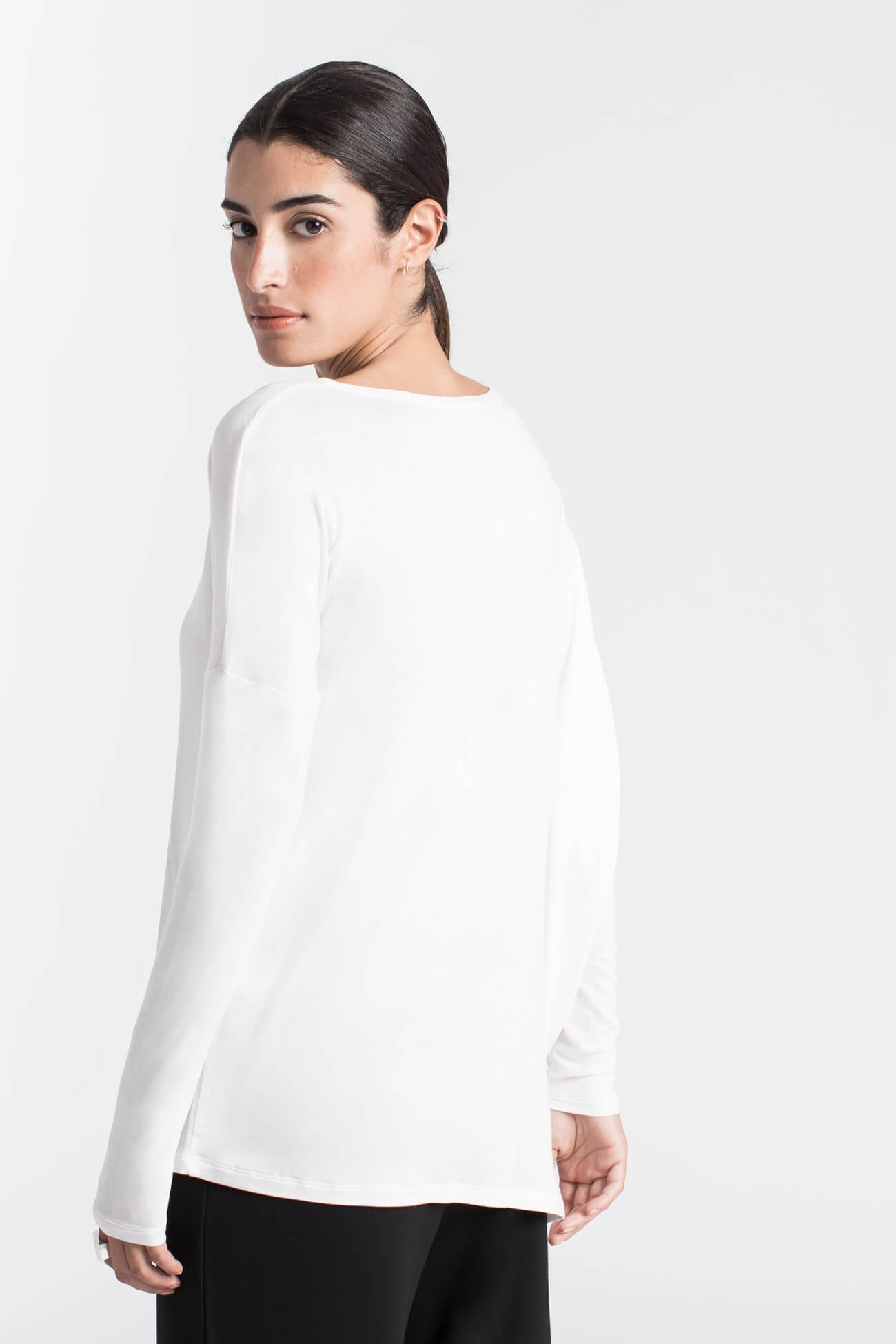 Off Shoulder Drape Tunic | Off White