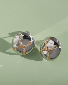Mariner Cross Studs | Silver | Cubic Zirconia
