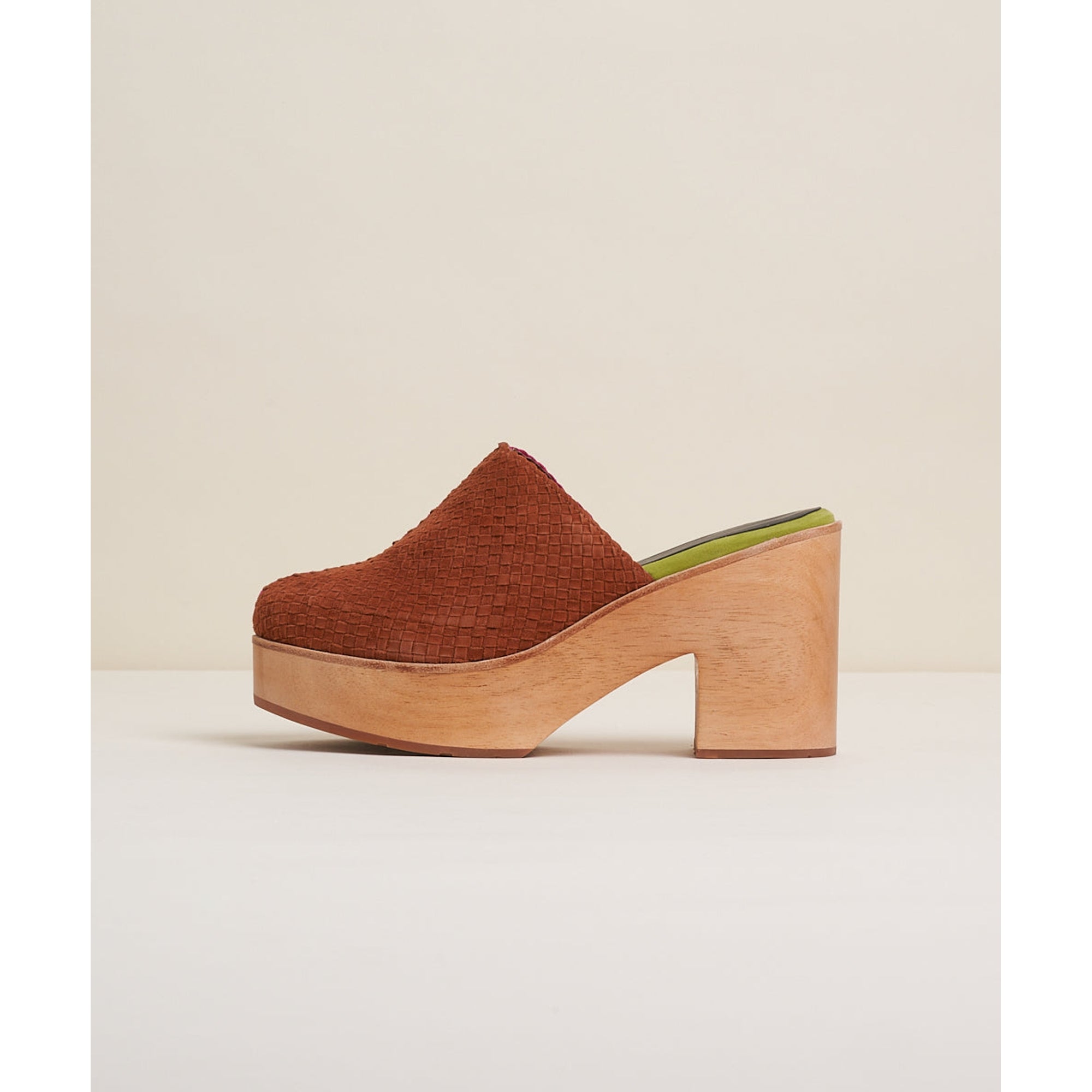 Marlo High Heel Retro Wooden Clog | Nassau