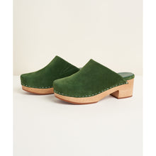 Martino Low Heel Wooden Clog | Moss