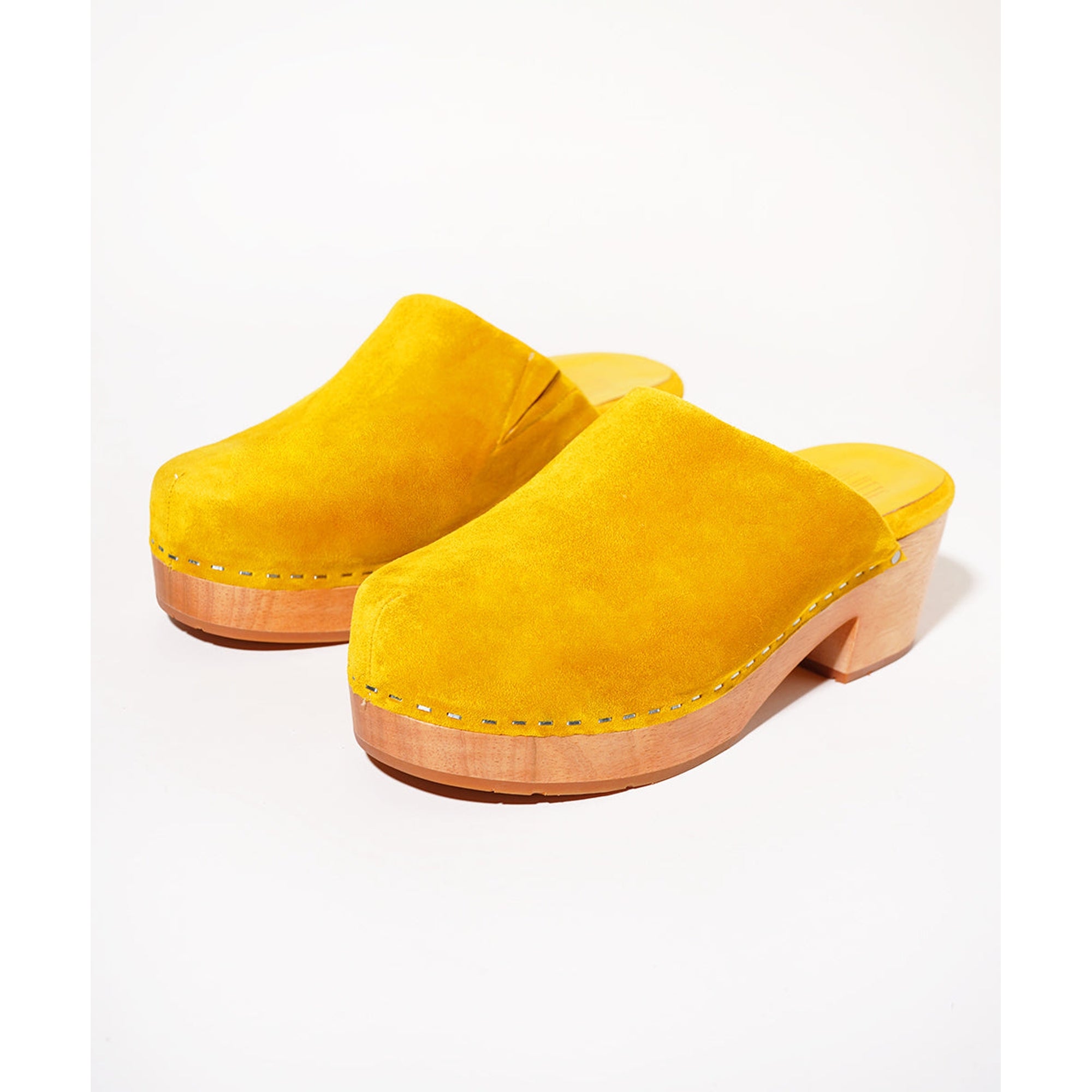 Martino Low Heel Wooden Clog | Ochre