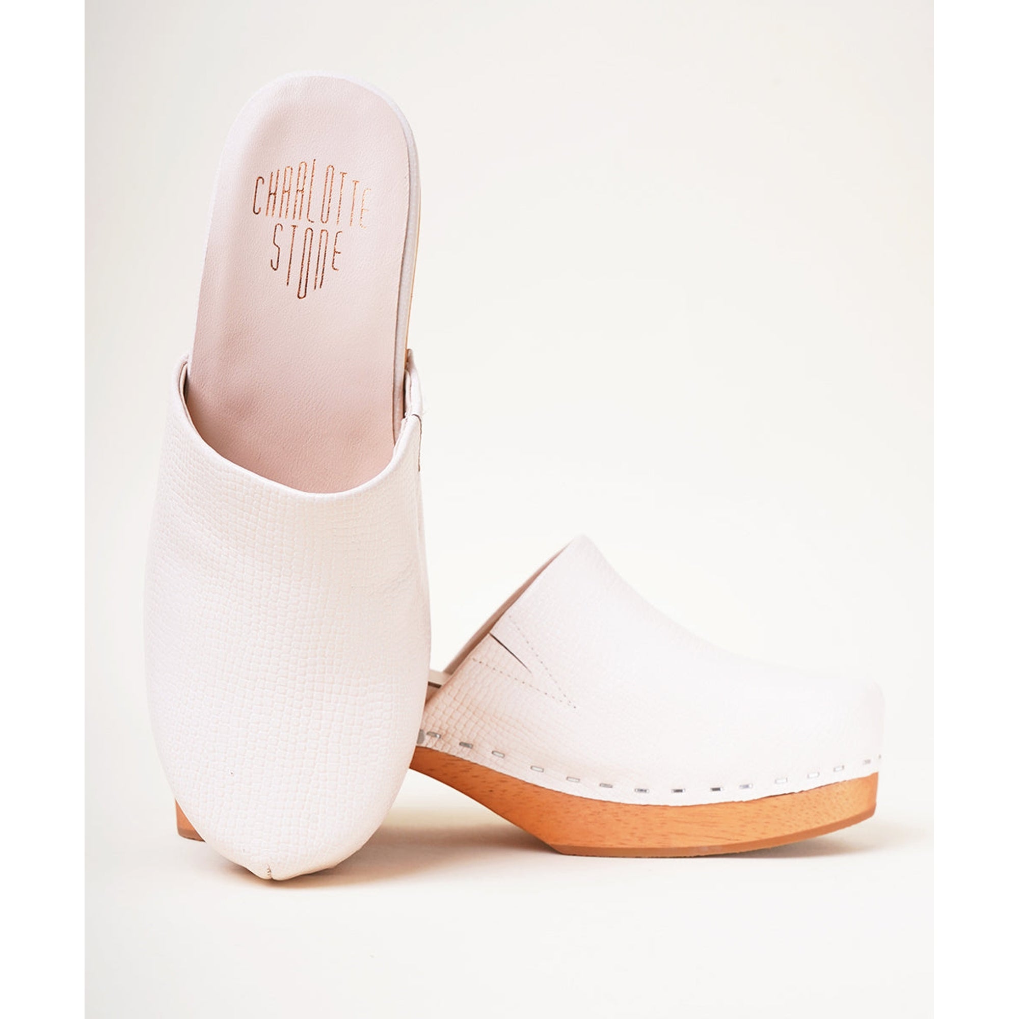 Martino Low Heel Wooden Clog | Tejus Buff