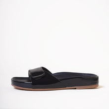 May Velcro-Strap Flat Sandal | Black