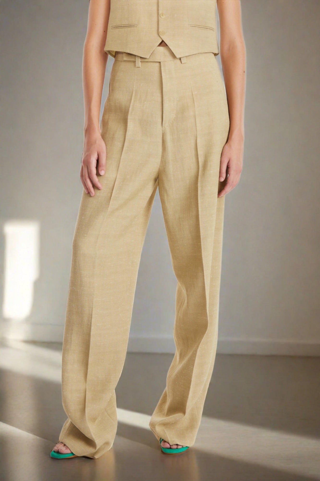 PETAR PETROV Wide Leg Tailored Pants