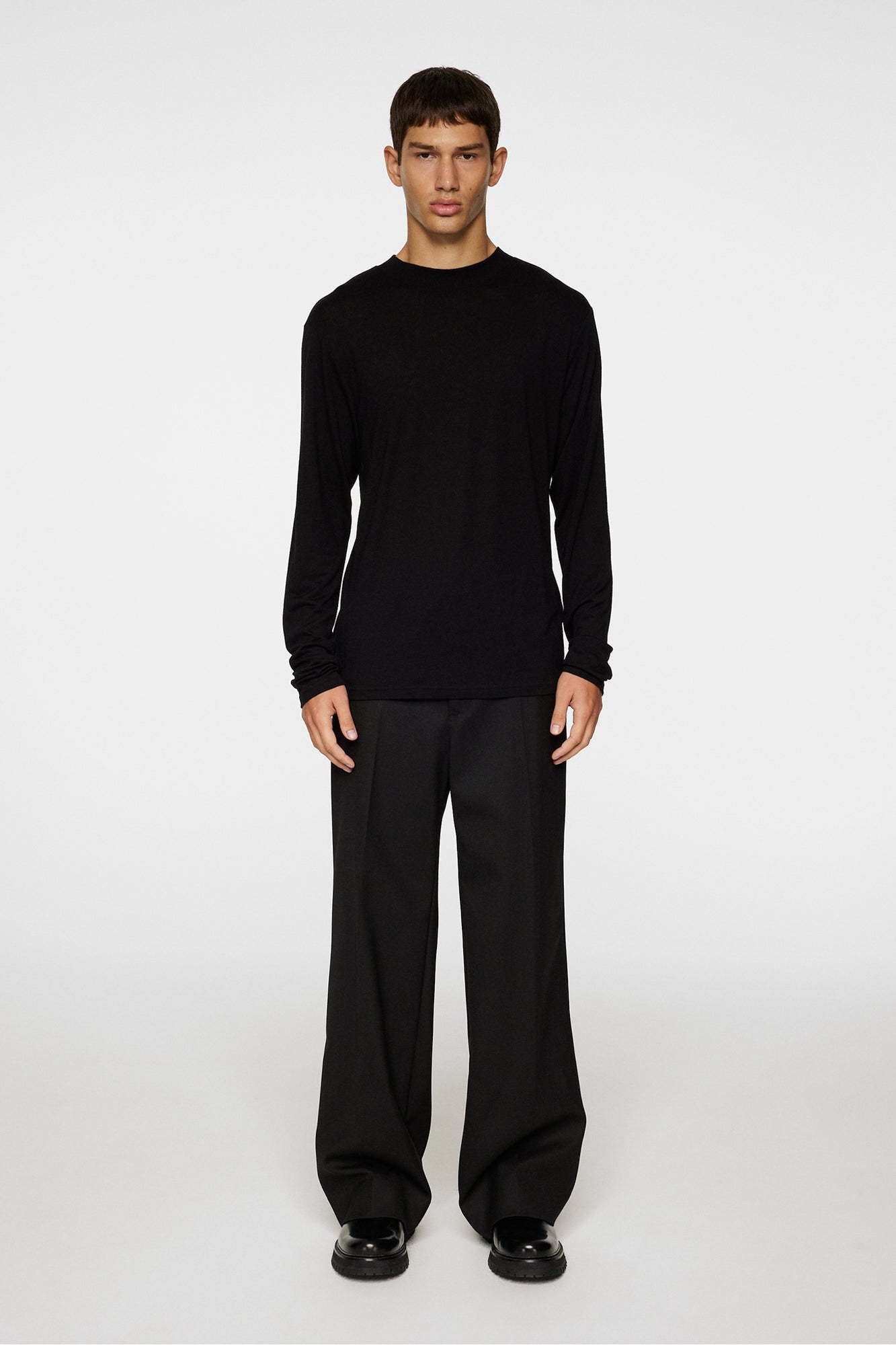 Men | Arnie Mock Neck Ls T-Shirt | Black