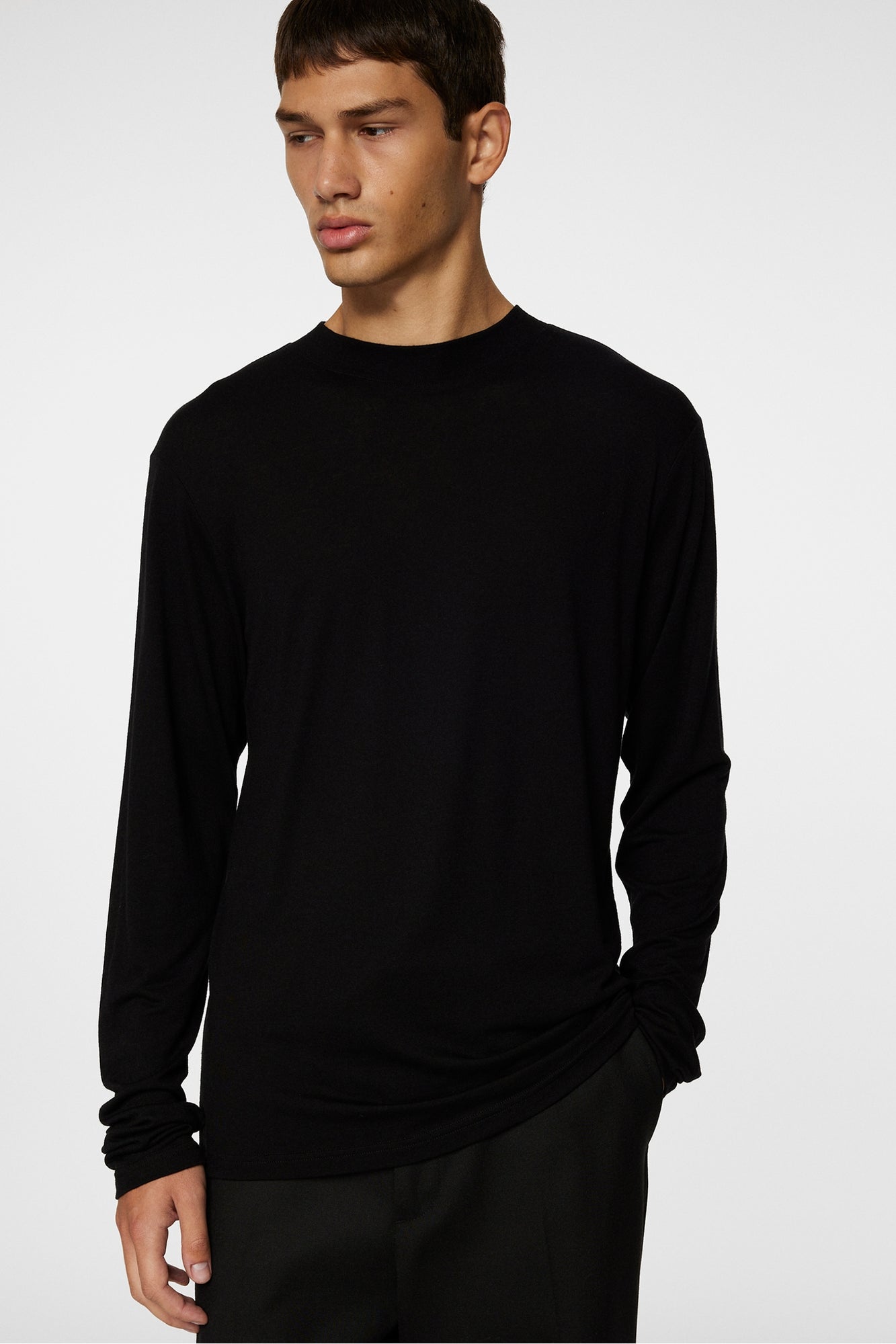 Men | Arnie Mock Neck Ls T-Shirt | Black
