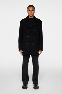 Men | Arno Double Breasted Coat | Black