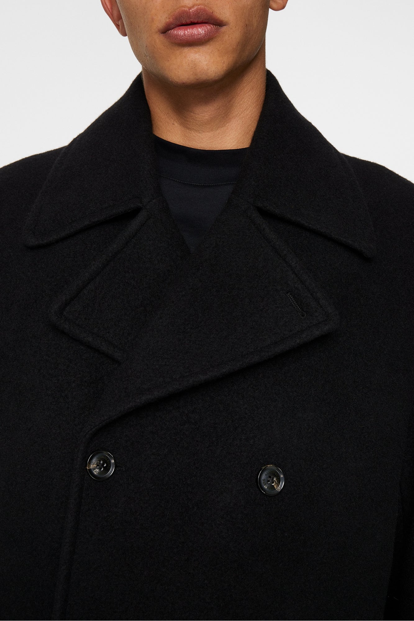 Men | Arno Double Breasted Coat | Black