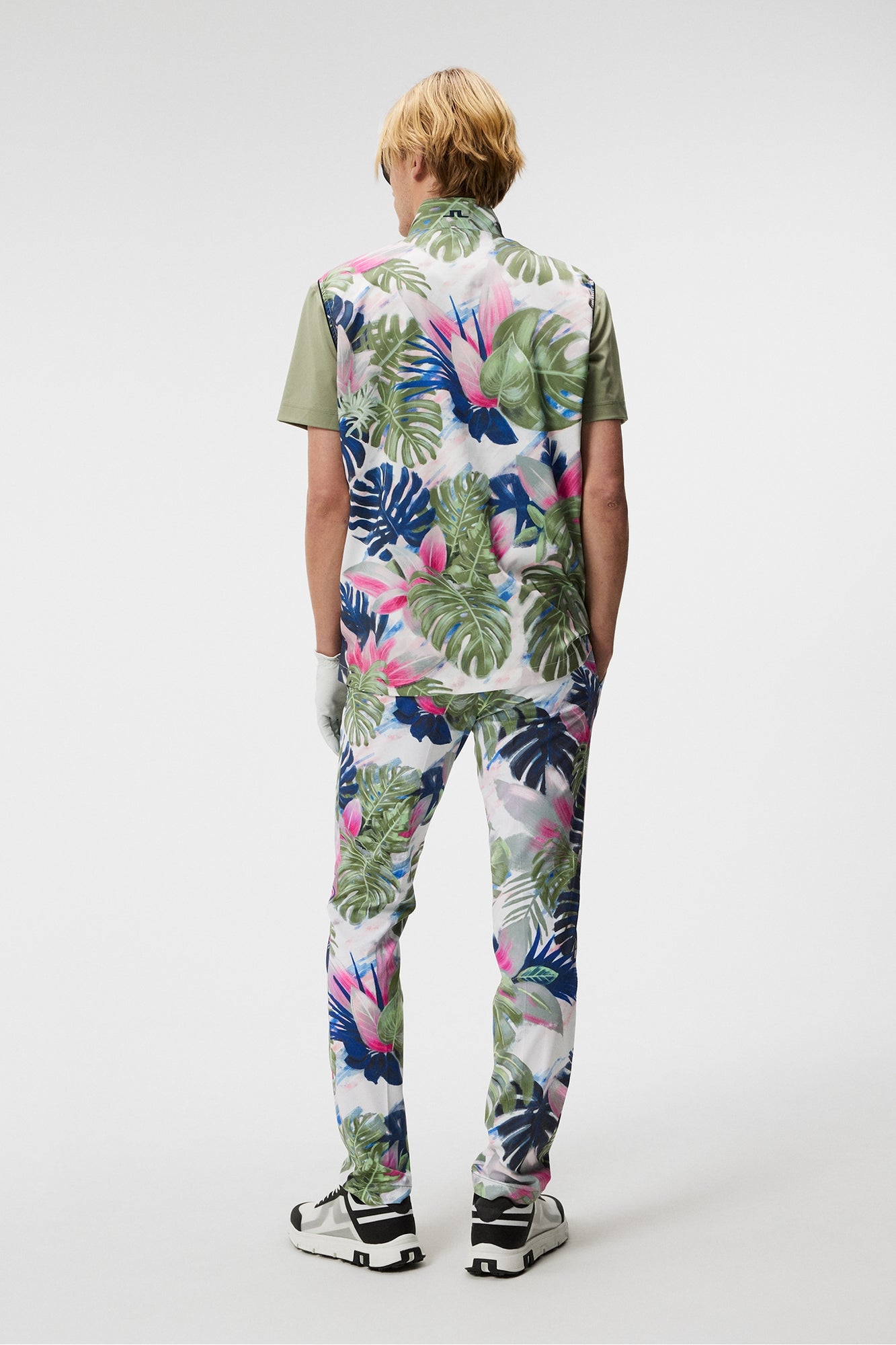 Men | Ash Light Packable Vest Print | Calypso Oil Green