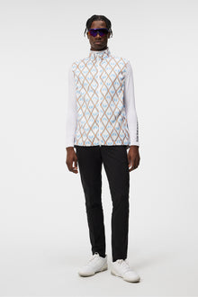 Men | Ash Light Packable Vest Print | Little Boy Blue Diamond