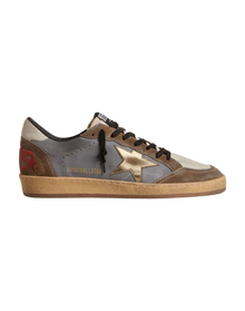 Men | Ball Star Nubuck & Suede with Gold Metallic Star | Denim Blue x Green x Beige x Platinum x White